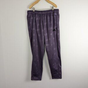 Adidas Men's Logo-Embossed Regular Fit Tapered Leg Sweatpants Plum Gorpcore NEW